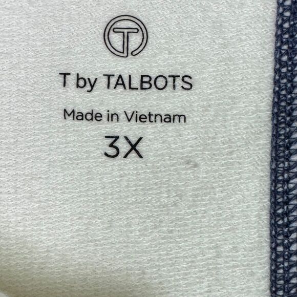 T by Talbots Women's French Terry Dress Colorblock Short Sleeve Plus Size 3X - Picture 5 of 6